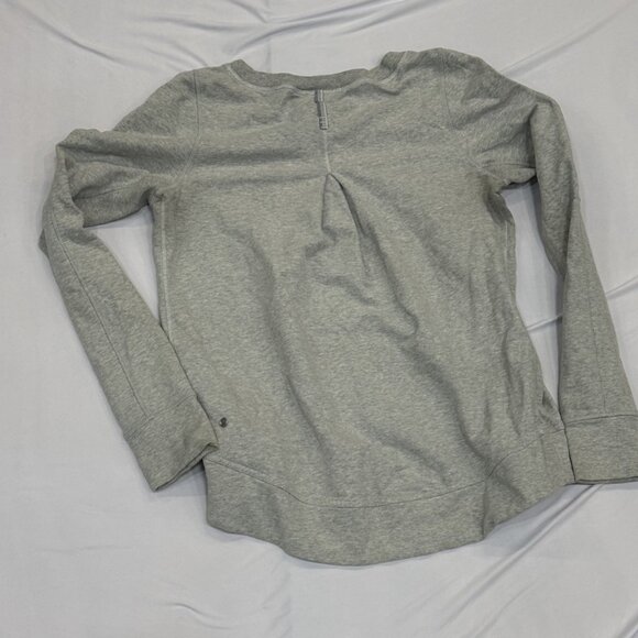 Lululemon Long Sleeve Crewneck Top Sweatshirt material – Heather Grey – Size 6 - Picture 1 of 2